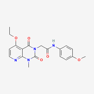 molecular formula C19H20N4O5 B2430429 2-(5-ethoxy-1-methyl-2,4-dioxo-1,2-dihydropyrido[2,3-d]pyrimidin-3(4H)-yl)-N-(4-methoxyphenyl)acetamide CAS No. 1005304-29-9