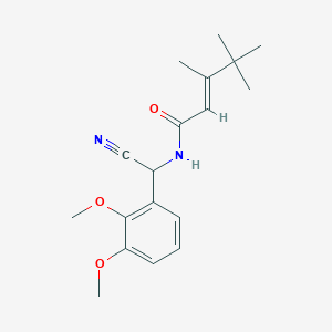 molecular formula C18H24N2O3 B2430433 (E)-N-[Cyano-(2,3-dimethoxyphenyl)methyl]-3,4,4-trimethylpent-2-enamide CAS No. 1645571-21-6