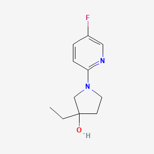 molecular formula C11H15FN2O B2430445 3-乙基-1-(5-氟吡啶-2-基)吡咯烷-3-醇 CAS No. 2091542-70-8