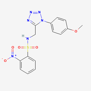 molecular formula C15H14N6O5S B2430449 N-((1-(4-methoxyphenyl)-1H-tetrazol-5-yl)methyl)-2-nitrobenzenesulfonamide CAS No. 921123-99-1