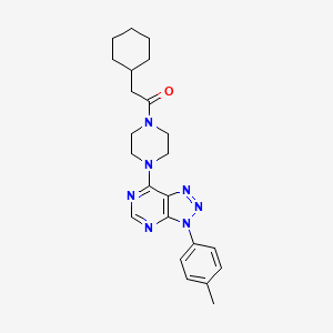 molecular formula C23H29N7O B2430456 7-[4-(cyclohexylacetyl)piperazin-1-yl]-3-(4-methylphenyl)-3H-[1,2,3]triazolo[4,5-d]pyrimidine CAS No. 946229-25-0