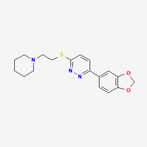 3-(1,3-Benzodioxol-5-yl)-6-(2-piperidin-1-ylethylsulfanyl)pyridazine