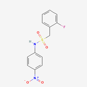 molecular formula C13H11FN2O4S B2430467 1-(2-fluorophenyl)-N-(4-nitrophenyl)methanesulfonamide CAS No. 1171990-83-2