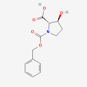 molecular formula C13H15NO5 B2430474 (2S,3S)-1-[(benzyloxy)carbonyl]-3-hydroxypyrrolidine-2-carboxylic acid CAS No. 62182-54-1