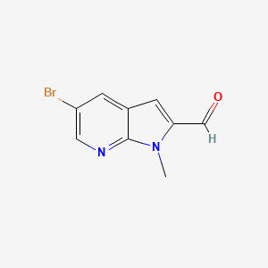 molecular formula C9H7BrN2O B2430478 5-Bromo-1-methylpyrrolo[2,3-b]pyridine-2-carbaldehyde CAS No. 2248394-47-8