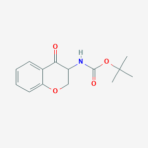 molecular formula C14H17NO4 B2430493 叔丁基N-(4-氧代-3,4-二氢-2H-1-苯并吡喃-3-基)氨基甲酸酯 CAS No. 1159340-13-2