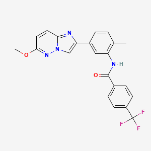 molecular formula C22H17F3N4O2 B2430507 N-(5-(6-methoxyimidazo[1,2-b]pyridazin-2-yl)-2-methylphenyl)-4-(trifluoromethyl)benzamide CAS No. 946217-06-7