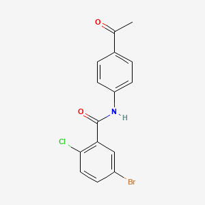 molecular formula C15H11BrClNO2 B2430509 N-(4-acetylphenyl)-5-bromo-2-chlorobenzamide CAS No. 333355-23-0