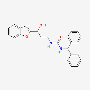 1-Benzhydryl-3-(3-(benzofuran-2-yl)-3-hydroxypropyl)urea