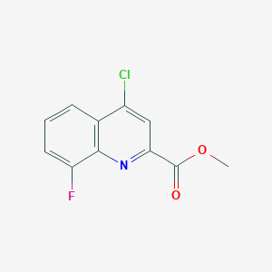 molecular formula C11H7ClFNO2 B2430515 Methyl 4-chloro-8-fluoroquinoline-2-carboxylate CAS No. 219949-90-3