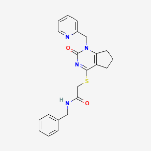 N-benzyl-2-((2-oxo-1-(pyridin-2-ylmethyl)-2,5,6,7-tetrahydro-1H-cyclopenta[d]pyrimidin-4-yl)thio)acetamide