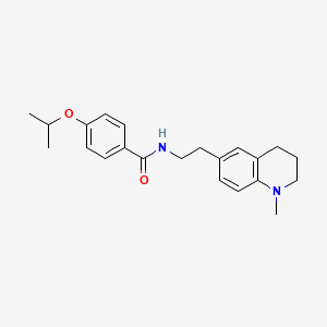molecular formula C22H28N2O2 B2430553 4-isopropoxy-N-(2-(1-methyl-1,2,3,4-tetrahydroquinolin-6-yl)ethyl)benzamide CAS No. 946311-56-4