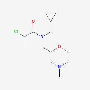 molecular formula C13H23ClN2O2 B2430555 2-Chloro-N-(cyclopropylmethyl)-N-[(4-methylmorpholin-2-yl)methyl]propanamide CAS No. 2411298-62-7