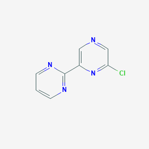 molecular formula C8H5ClN4 B2430559 2-氯-6-嘧啶-2-基吡嗪 CAS No. 2162551-28-0