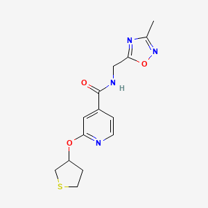 N-((3-methyl-1,2,4-oxadiazol-5-yl)methyl)-2-((tetrahydrothiophen-3-yl)oxy)isonicotinamide