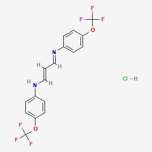 4-(trifluoromethoxy)-N-(3-{[4-(trifluoromethoxy)phenyl]imino}prop-1-en-1-yl)aniline hydrochloride