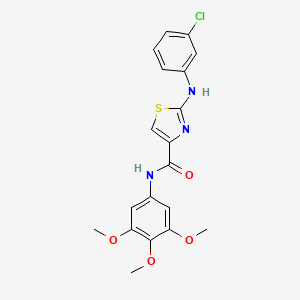 2-((3-chlorophenyl)amino)-N-(3,4,5-trimethoxyphenyl)thiazole-4-carboxamide