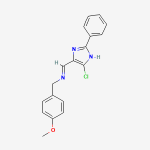 N-[(5-chloro-2-phenyl-1H-imidazol-4-yl)methylene](4-methoxyphenyl)methanamine