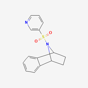 molecular formula C15H14N2O2S B2430578 9-(Pyridin-3-ylsulfonyl)-1,2,3,4-tétrahydro-1,4-épiminonaphtalène CAS No. 2034602-55-4