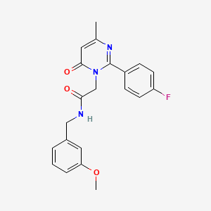 molecular formula C21H20FN3O3 B2430579 2-[2-(4-fluorophenyl)-4-methyl-6-oxopyrimidin-1(6H)-yl]-N-(3-methoxybenzyl)acetamide CAS No. 1260935-28-1