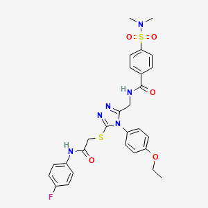 4-(N,N-dimethylsulfamoyl)-N-((4-(4-ethoxyphenyl)-5-((2-((4-fluorophenyl)amino)-2-oxoethyl)thio)-4H-1,2,4-triazol-3-yl)methyl)benzamide