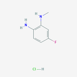 molecular formula C7H10ClFN2 B2430588 4-Fluoro-2-N-methylbenzene-1,2-diamine;hydrochloride CAS No. 2470437-15-9