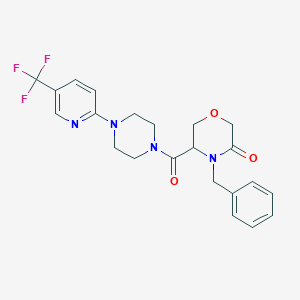 4-Benzyl-5-(4-(5-(trifluoromethyl)pyridin-2-yl)piperazine-1-carbonyl)morpholin-3-one