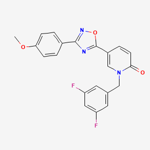 molecular formula C21H15F2N3O3 B2430609 1-(3,5-difluorobenzyl)-5-(3-(4-methoxyphenyl)-1,2,4-oxadiazol-5-yl)pyridin-2(1H)-one CAS No. 1251674-77-7
