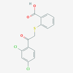 molecular formula C15H10Cl2O3S B243062 2-{[2-(2,4-Dichlorophenyl)-2-oxoethyl]sulfanyl}benzoic acid 