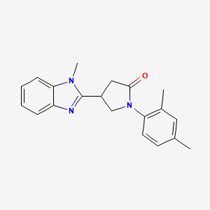 molecular formula C20H21N3O B2430628 1-(2,4-dimethylphenyl)-4-(1-methyl-1H-benzimidazol-2-yl)pyrrolidin-2-one CAS No. 500266-57-9
