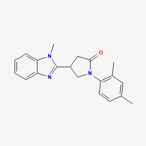 molecular formula C20H21N3O B2430628 1-(2,4-二甲苯基)-4-(1-甲基-1H-苯并咪唑-2-基)吡咯烷-2-酮 CAS No. 500266-57-9