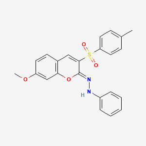 molecular formula C23H20N2O4S B2430635 (Z)-1-(7-甲氧基-3-甲苯磺酰基-2H-色烯-2-亚烷基)-2-苯肼 CAS No. 2034897-60-2