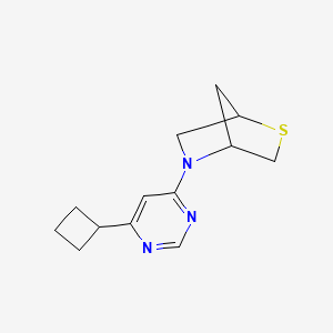 molecular formula C13H17N3S B2430638 5-(6-Cyclobutylpyrimidin-4-yl)-2-thia-5-azabicyclo[2.2.1]heptane CAS No. 2097918-93-7