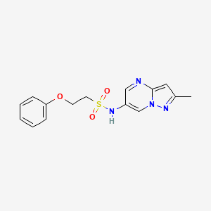 molecular formula C15H16N4O3S B2430641 N-(2-甲基吡唑并[1,5-a]嘧啶-6-基)-2-苯氧基乙磺酰胺 CAS No. 1795489-20-1