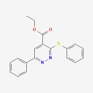 Ethyl 6-phenyl-3-(phenylsulfanyl)-4-pyridazinecarboxylate
