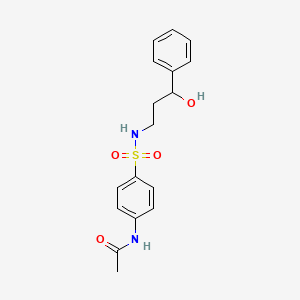 molecular formula C17H20N2O4S B2430660 N-(4-(N-(3-Hydroxy-3-phenylpropyl)sulfamoyl)phenyl)acetamid CAS No. 1396871-08-1