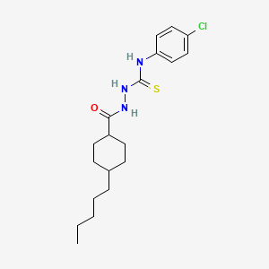 molecular formula C19H28ClN3OS B2430664 N-(4-chlorophenyl)-2-[(4-pentylcyclohexyl)carbonyl]-1-hydrazinecarbothioamide CAS No. 866039-99-8