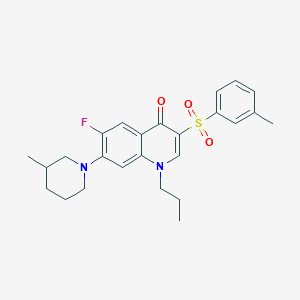 6-fluoro-7-(3-methylpiperidin-1-yl)-1-propyl-3-(m-tolylsulfonyl)quinolin-4(1H)-one