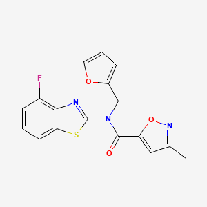 N-(4-fluorobenzo[d]thiazol-2-yl)-N-(furan-2-ylmethyl)-3-methylisoxazole-5-carboxamide