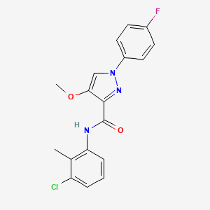 N-(3-chloro-2-methylphenyl)-1-(4-fluorophenyl)-4-methoxy-1H-pyrazole-3-carboxamide