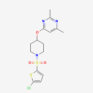 4-((1-((5-Chlorothiophen-2-yl)sulfonyl)piperidin-4-yl)oxy)-2,6-dimethylpyrimidine