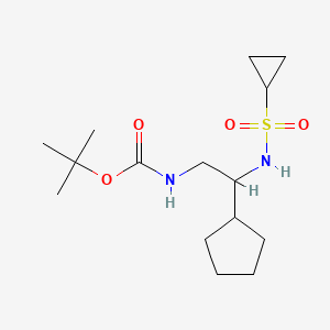tert-butyl N-(2-cyclopentyl-2-cyclopropanesulfonamidoethyl)carbamate