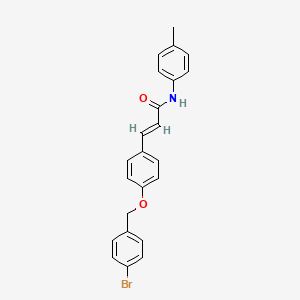 (E)-3-[4-[(4-bromophenyl)methoxy]phenyl]-N-(4-methylphenyl)prop-2-enamide