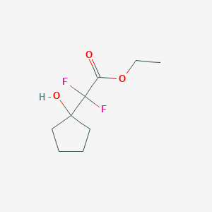 molecular formula C9H14F2O3 B2430699 Ethyl 2,2-difluoro-2-(1-hydroxycyclopentyl)acetate CAS No. 156544-74-0