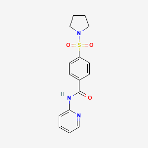 molecular formula C16H17N3O3S B2430700 N-pyridin-2-yl-4-pyrrolidin-1-ylsulfonylbenzamide CAS No. 898657-00-6