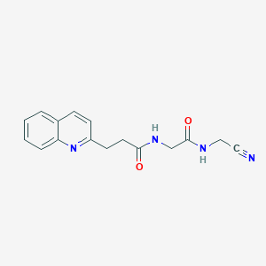 molecular formula C16H16N4O2 B2430706 N-[2-(Cyanomethylamino)-2-oxoethyl]-3-quinolin-2-ylpropanamide CAS No. 2249497-78-5