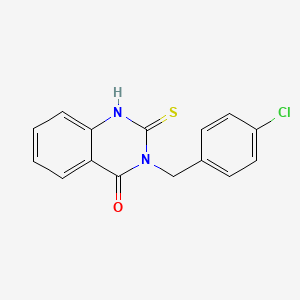 molecular formula C15H11ClN2OS B2430708 3-(4-chlorobenzyl)-2-thioxo-2,3-dihydroquinazolin-4(1H)-one CAS No. 35976-99-9