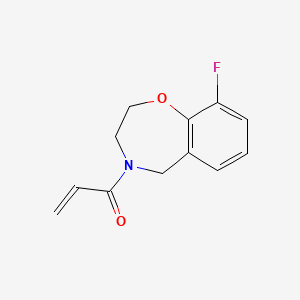 molecular formula C12H12FNO2 B2430711 1-(9-Fluoro-3,5-dihydro-2H-1,4-benzoxazepin-4-yl)prop-2-en-1-one CAS No. 2185980-92-9