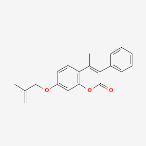 molecular formula C20H18O3 B2430718 4-Methyl-7-(2-methylprop-2-enoxy)-3-phenylchromen-2-one CAS No. 859661-95-3