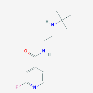 molecular formula C12H18FN3O B2430726 N-[2-(叔丁基氨基)乙基]-2-氟吡啶-4-甲酰胺 CAS No. 1385280-43-2